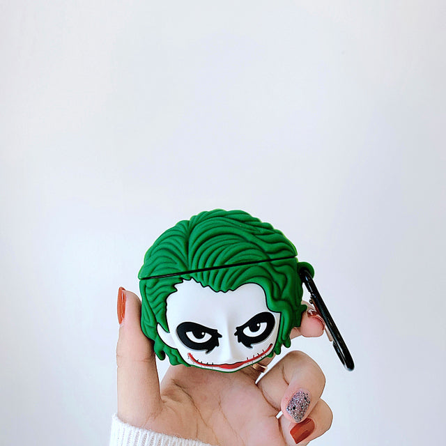 Jester Face AirPods Case – 3D Villain-Inspired Silicone Cover