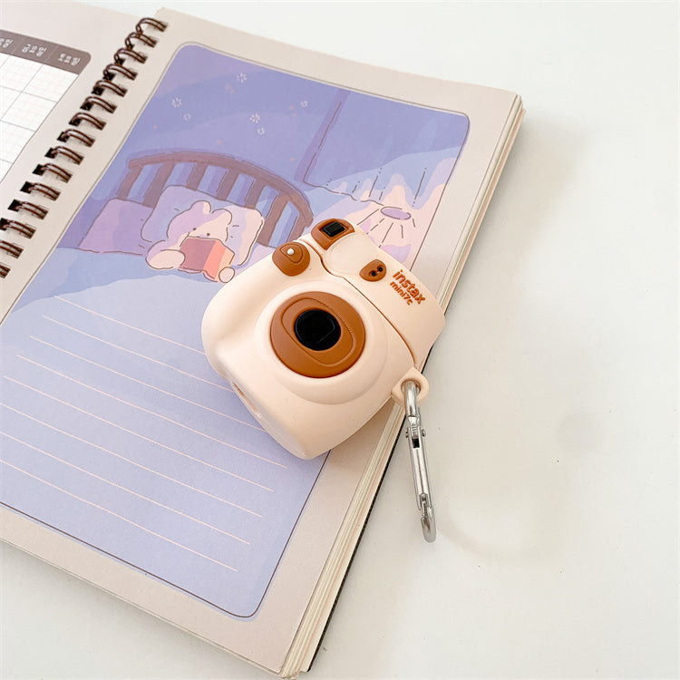 Camera AirPods Case – Vintage 3D Mini Camera Silicone Cover 📸✨