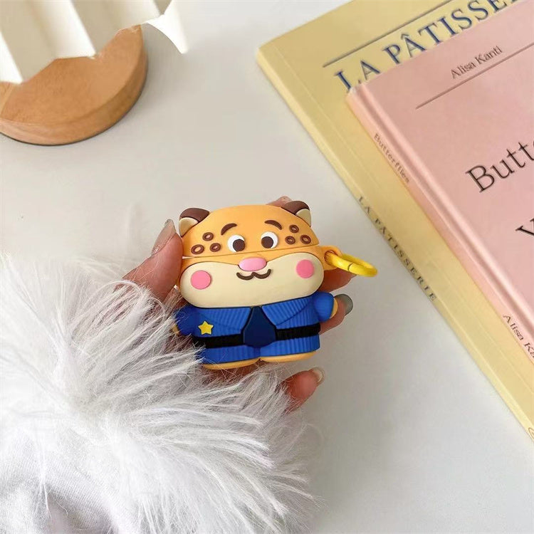 Tiger Buddy AirPods Case – Cute 3D Cartoon Silicone Cover🐯💛