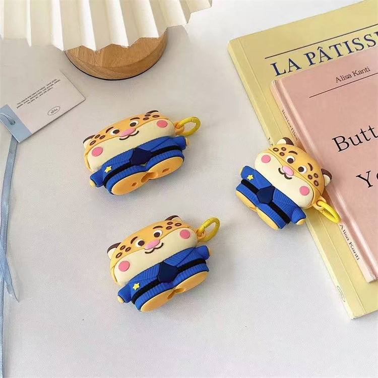 Tiger Buddy AirPods Case – Cute 3D Cartoon Silicone Cover🐯💛