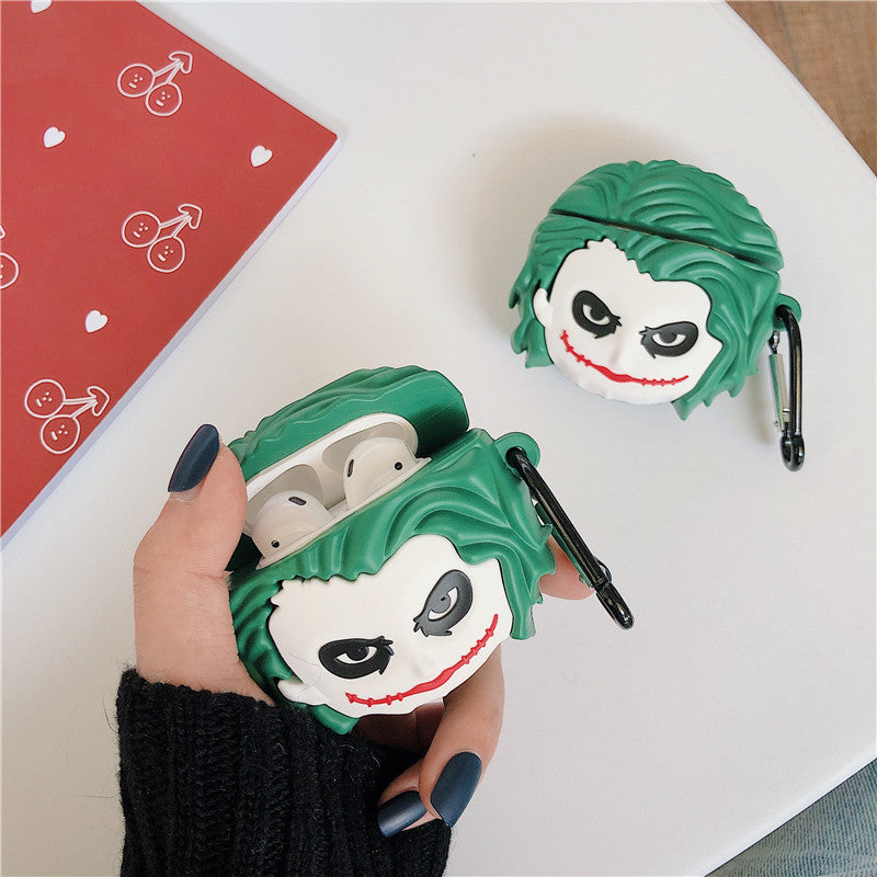 Jester Face AirPods Case – 3D Villain-Inspired Silicone Cover