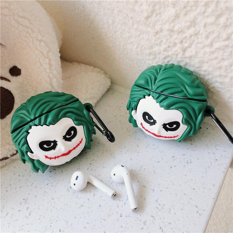 Jester Face AirPods Case – 3D Villain-Inspired Silicone Cover