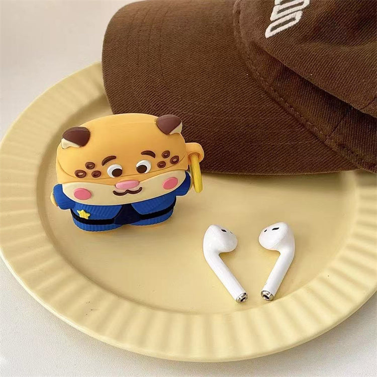 Tiger Buddy AirPods Case – Cute 3D Cartoon Silicone Cover🐯💛