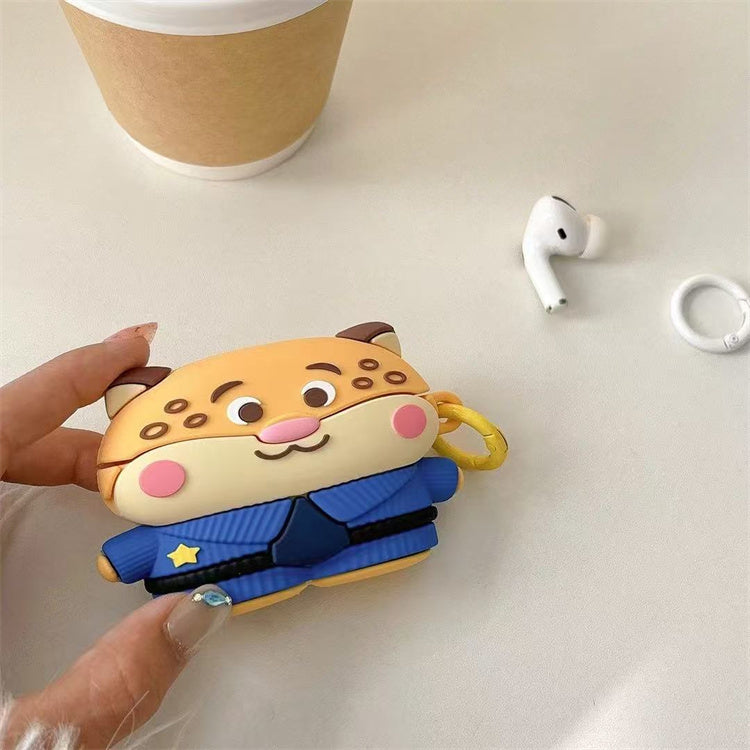 Tiger Buddy AirPods Case – Cute 3D Cartoon Silicone Cover🐯💛